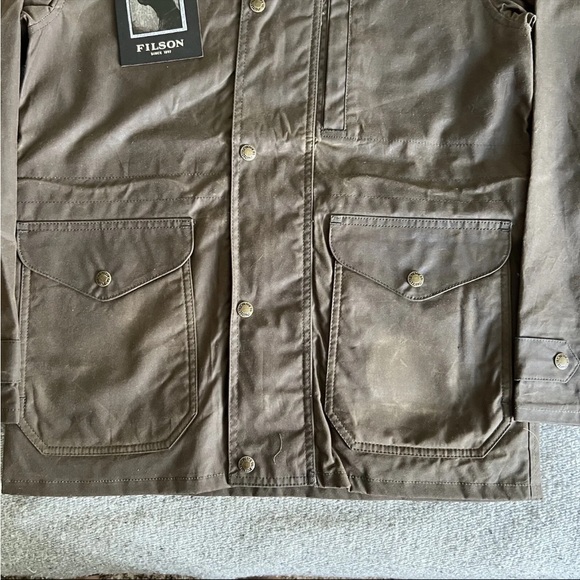 Filson Cover Cloth Mile Marker Coat | Otter Green - Picture 12 of 14